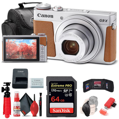 Canon PowerSizehot G9 X Mark II Digital Camera (1718C001) + 64GB Card + More