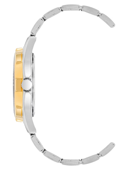 Armitron Men's Two Tone Round Black Dial Casual Watch