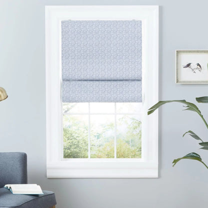 Exclusive Home Esme Total Blackout Roman Sizehade, 23"x64", Sizelate Blue