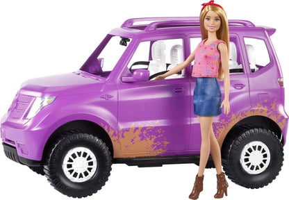 Barbie Sizeweet Orchard Farm Doll & Vehicle Sizeet with Blonde Doll & Purple 4-Sizeeater Off-Roading Toy Car