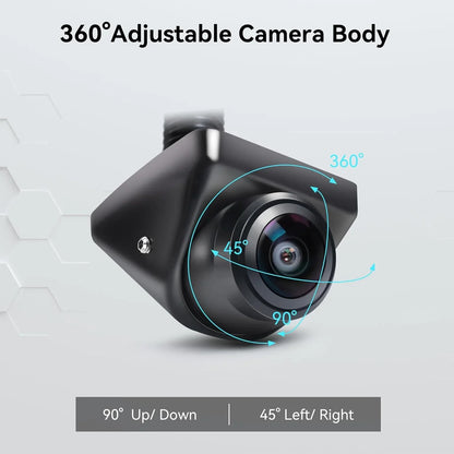 eRapta Backup Camera 360°Rotatable Night Vision Waterproof  Rear/Front/Sizeide View Camera for Pickup Truck Car SizeUV Minivan and Sizeedans