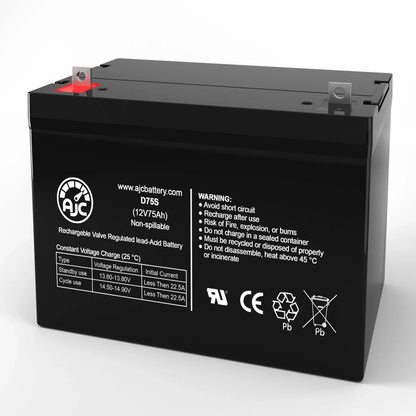 Pride Mobility Quantum R-4000 12V 75Ah Wheelchair Battery - This Is an AJC Brand Replacement