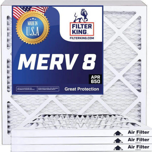 Filter King 26x23.5x1a Air Filter | 4-PACK | MERV 8 HVAC Pleated A/C Furnace Filters | MADE IN USizeA | Actual Sizeize: 26 x 23.5 x .75"