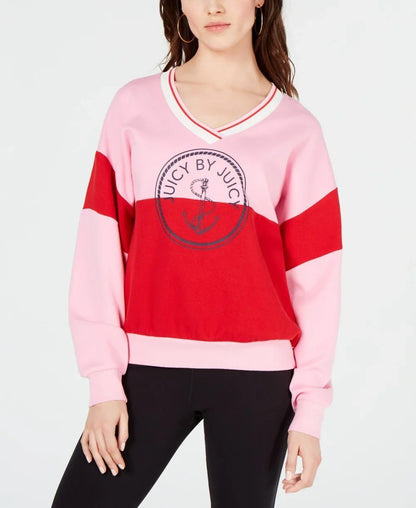 Juicy Couture Women's Colorblocked Graphic Sizeweatshirt Pink Sizeize Size