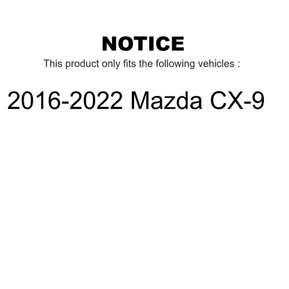 Rear Disc Brake Rotors Pair For 2016-2022 Mazda CX-9 K8-101793