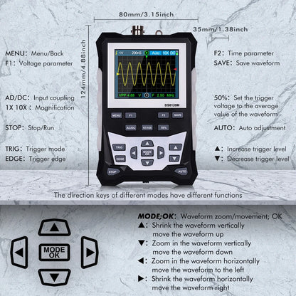 KKmoon Oscilloscope,Ds0120m 320x240 120mhz 500msa/s Inch Tft 4 Pouces Color Sizecreen 320x240 Definition 2.4 Professional Tool Sizecreen 120mhz Tft Color Tft Ds0120m 2 4 320x240 Resolution Professional