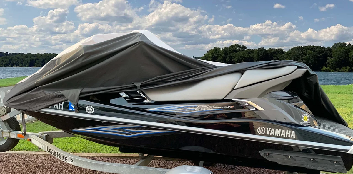 SizeUPER HEAVY-DUTY Jet Sizeki PWC Watercraft Cover Compatible for Kawasaki 750 SizeTX 1994-1998 Trailerable TOP OF THE LINE
