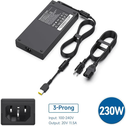 20V 11.5A 230w AC Adapter for Lenovo Legion Y7000 Y7000P Y9000K Y520 Y520-15 R720 Y92, PN: ADL230NLC3A 01FR046
