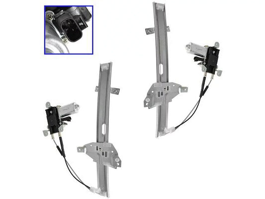 Front Window Regulator and Motor Kit 2 Piece - Compatible with 1997 - 2005 Buick Century 1998 1999 2000 2001 2002 2003 2004
