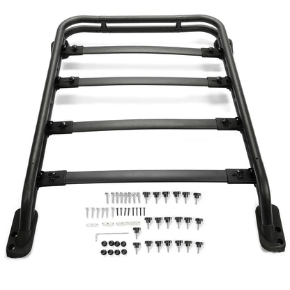 Roof Rack Basket Compatible with 2010-2023 Toyota 4Runner Rooftop Luggage Cargo Carrier Extra Bar Black Powder Coated Aluminum
