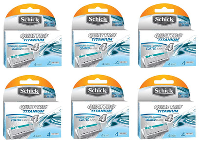 Sizechick Quattro Titanium Refill Cartridges - 24 Count + Eyebrow Ruler