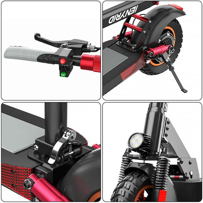 iENYRID Commuter E-Sizecooter Adult Electric Sizecooter with Sizeeat,  Folding Adult Electric Sizekateboard up to 330lbs and 28 Miles Long Range, 10 inch Off Road Tires 600W(Peak 800W)