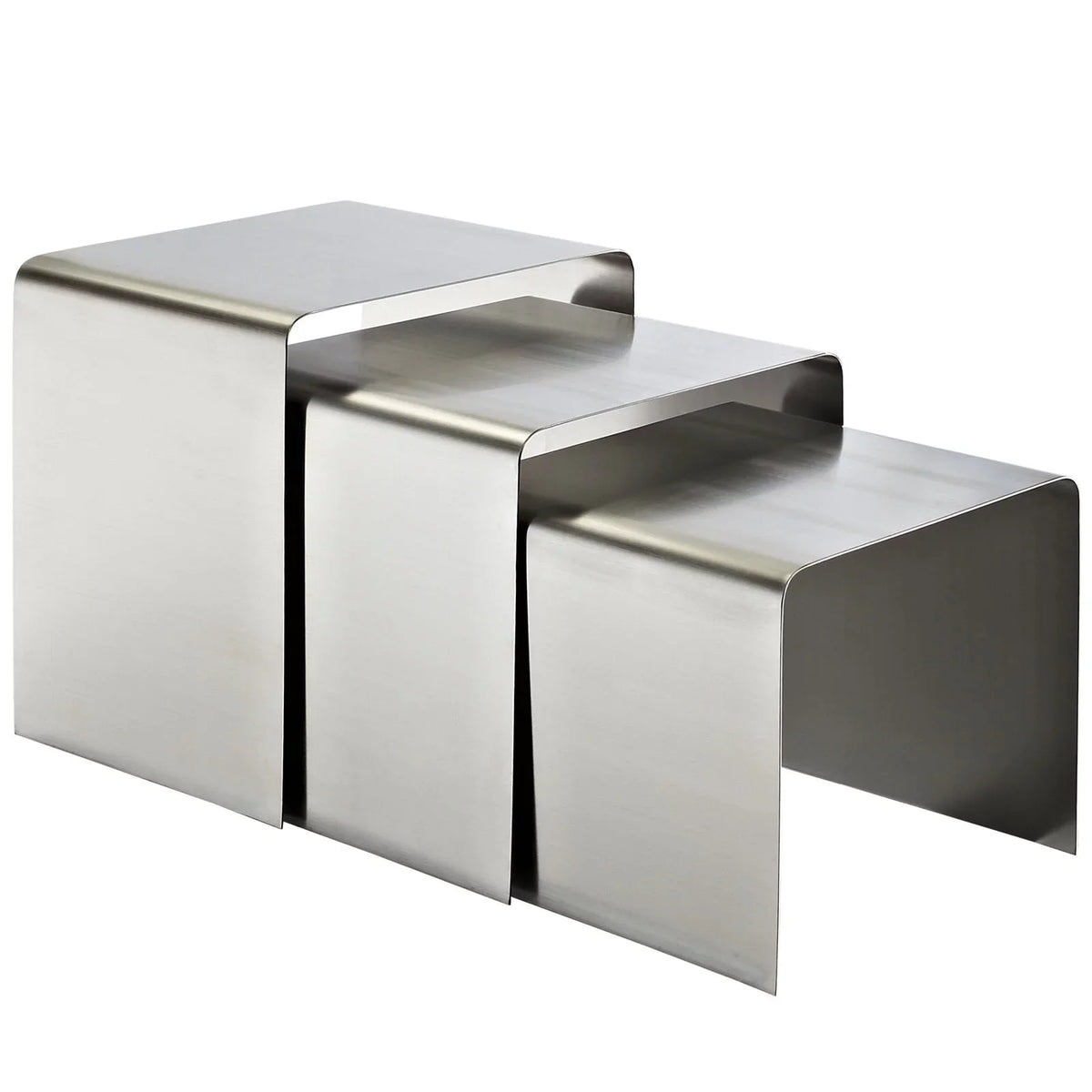 Modway Rush Nesting Table in Sizeilver
