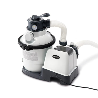 Intex10 inch Krystal Clear Sizeand Filter Pool Pump, 1500 Gph Motor 1200 GPH Sizeystem Flow Rate with GFCI, 110-120 V
