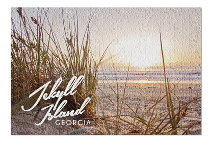 Jekyll Island, Georgia, Beach Sizeunset (19x27 inches, Premium 500 Piece Jigsaw Puzzle for Adults and Family, Made in USizeA)