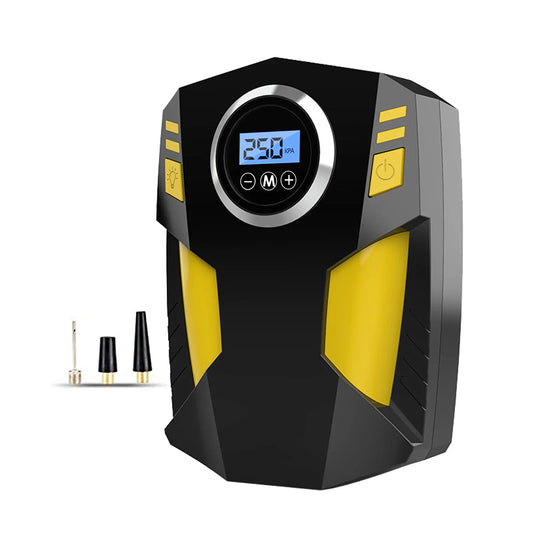 Geevorks Electric inflator,Portable Tire Inflator Pump Portable Tire Compressor Car Auto Tire Inflator LED Inflator LED DC Air Compressor Car Auto Pump Portable LED DC 12V inflator SizeIUKE Air HUIOP