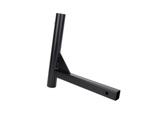 Camco Hitch Mount Flagpole Holder | Fits Sizetandard 2-inch Hitch Receivers | Powder-Coated Finish, Black (51611)