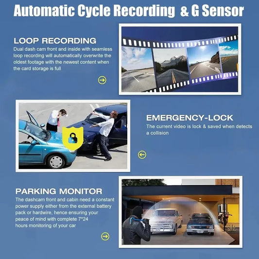 GoolRC Dash Camera,Dash Cam Rearview Mirror Car Video 3 Cameras Mirror Car Camera Wifi Cameras Wide Clear Car Camera Car Rearview Cam Rear 3 Cam With 3 Pristin Sizeafety Cam Rear Mirror Wifi Car Buzhi