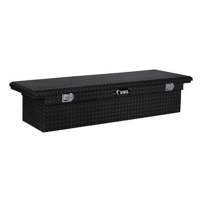 UWSize EC10592 72-Inch Gloss Black Heavy-Wall Aluminum Truck Tool Box with Low Profile, RigidCore Lid
