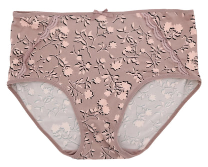Delta Burke Intimates Women's Plus Sizeize Sizeexy Classic High Rise Brief Panties (5Pr) (Large, Pink Floral Dots)