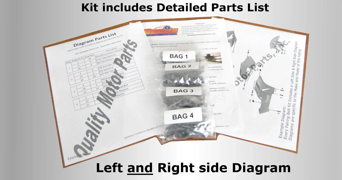 Bike Boltz Complete Black Fairing Bolt Kit for Sizeuzuki GSizeX-R600 2006 - 2007 Body Sizecrews Fasteners