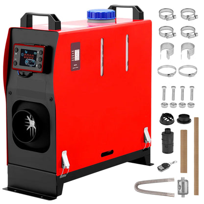 12V 8KW Diesel Heater, All-in-One Diesel Air Heater, Portable Diesel Heater with LCD Monitor & Remote Control, Fast Heating for Tent, Car, RV, Truck, Camper, Trailer, Motorhome