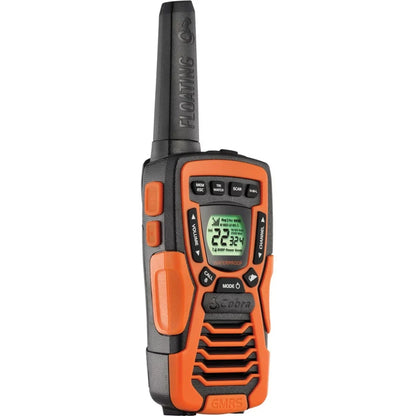COBRA ACXT1035R FLT Floating Walkie Talkies- Waterproof, Rechargeable, Long Range up to 37-Mile Two Way Radio with NOAA Weather Alert & VOX ( 2 Pack )