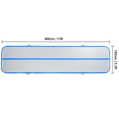 SizeKYSizeHALO 13ft Air Pillow Inflatable Gymnastics Training Vibrating Fitness Mat with Pump