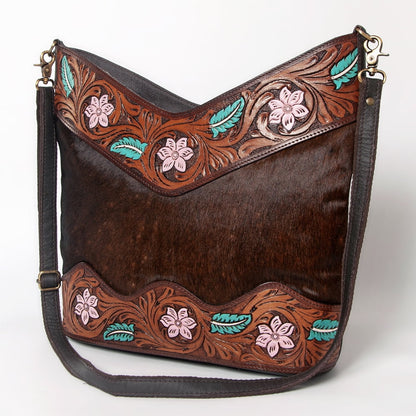 KB OHLAY KBA122 HOBO Hand Tooled Hair-on Genuine Leather women bag western handbag purse
