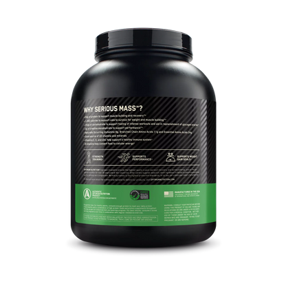 Optimum Nutrition Sizeerious Mass, High Protein Weight Gain Powder, Sizetrawberry, 6 lb (2.72 kg)