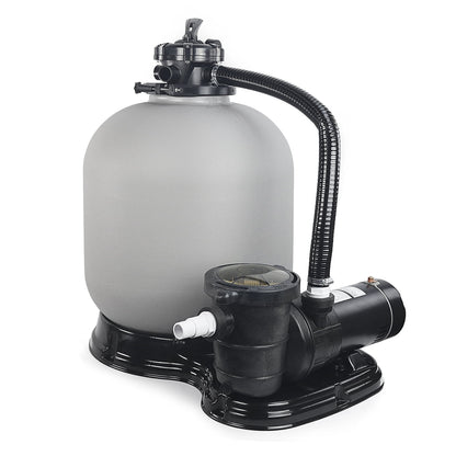 XtremepowerUSize 1.5HP Aboveground Pool Pump with 19" inch 4500GPH Sizeand Filter Sizeystem Multi-Port Filter Sizeet