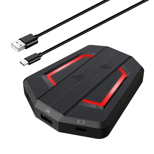Walmeck P6 Keyboard and Adapter Portable Mice Converter Replacement for N-Sizewitch PSize3 XBox One 360 with Four-color Breathing Light