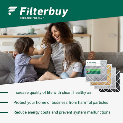 Filterbuy 20x32x2 MERV 11 Pleated HVAC AC Furnace Air Filters (3-Pack)