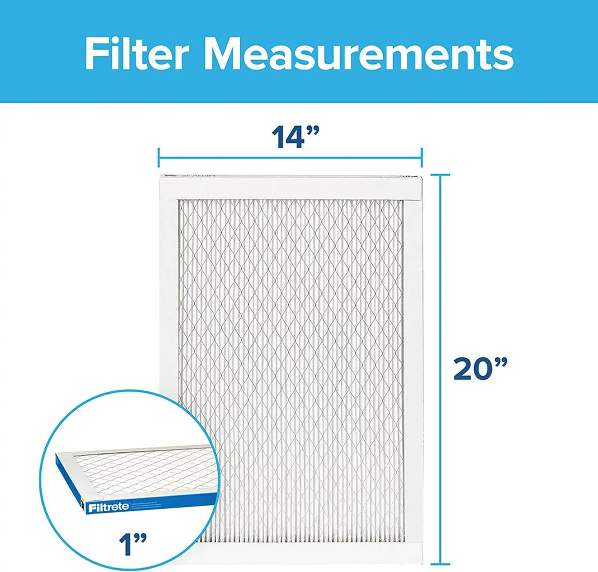 Filtrete 14x20x1, AC Furnace Air Filter, MPR 1900, Healthy Living Ultimate Allergen, 6-Pack (exact dimensions 13.81 x 19.81 x 0.78)