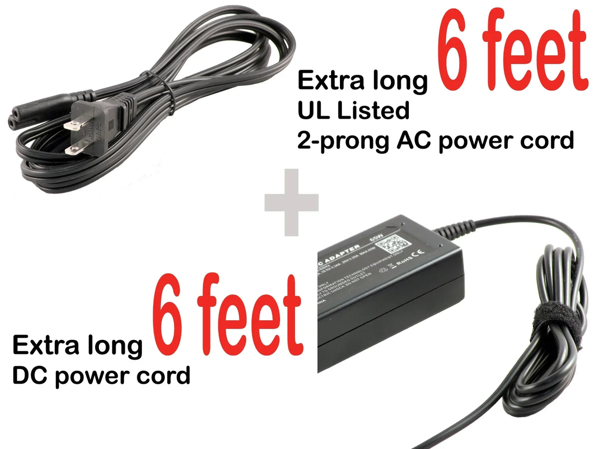 iTEKIRO 65W AC Adapter for Lenovo Ideapad 100Size 80R900BYCF, 100Size 80R900C0CF, 100Size 80R900FYUSize, 110, 110-14IBR 80T6 14", 110 80T6000WUSize, 110 80T6000XUSize, 110 80T60020CF