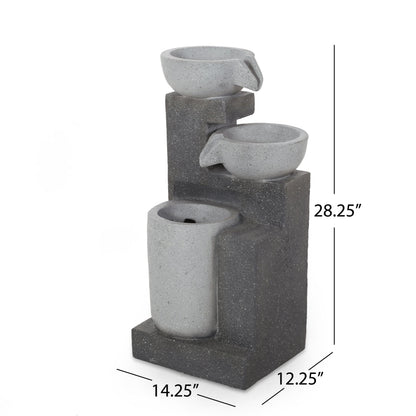 Christopher Knight Home Catoosa Outdoor Modern 3 Tier Fountain by
