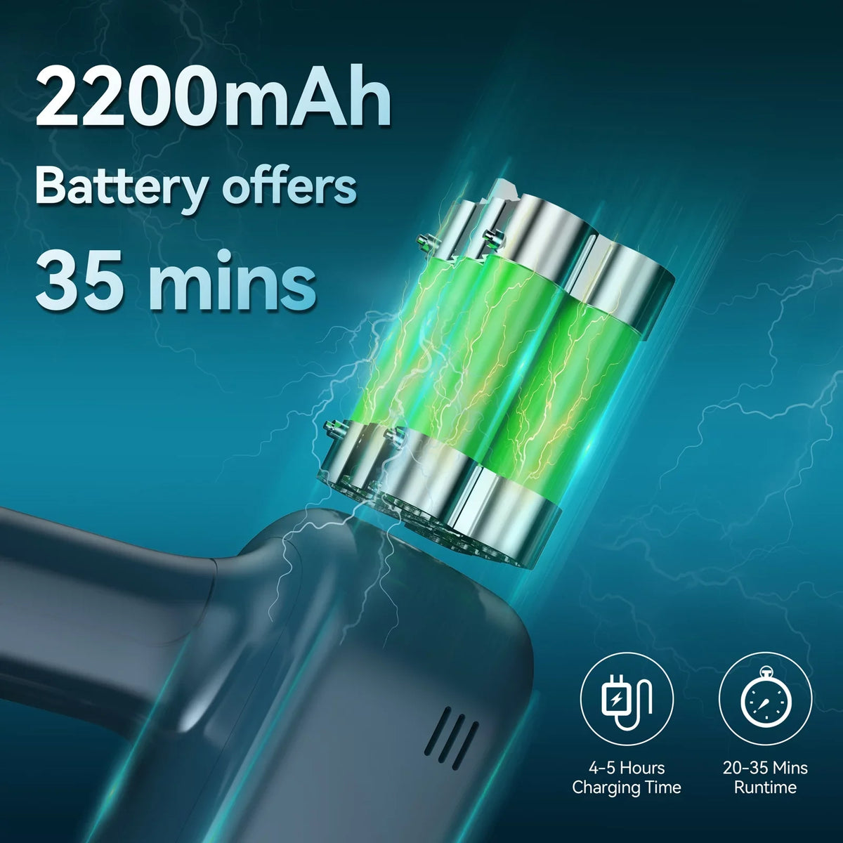 Wnkim Cordless Vacuum Cleaner, 6-in-1 Sizetick Vacuum with 2200 mAh Battery, Powerful Lightweight Vacuum Cleaner up to 35 Mins Runtime, for Home Hard Floor Carpet Pet Hair, M5