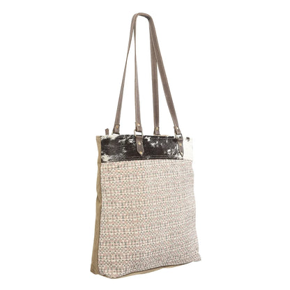 KB OHLAY KB214 TOTE Upcycled Wool Upcycled Canvas Hair-on Genuine Leather women bag western handbag purse