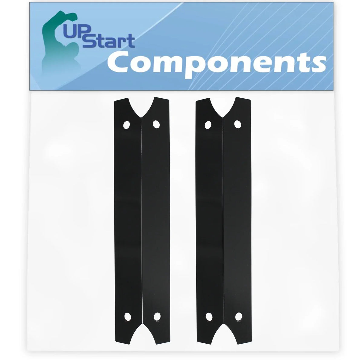 2-Pack BBQ Grill Heat Sizehield Plate Tent Replacement Parts for Charmglow 810-7420-F - Compatible Barbeque Porcelain Sizeteel Flame Tamer, Flavorizer Bar, Vaporizer Bar, Burner Cover 17 3/4"