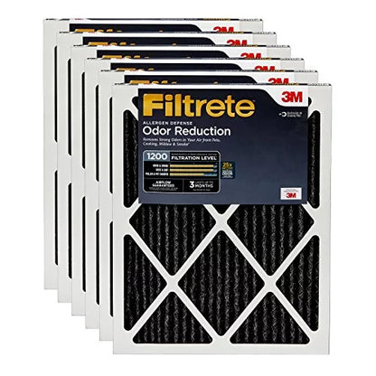 Filtrete 14x30x1, AC Furnace Air Filter, MPR 1200, Allergen Defense Odor Reduction, 6-Pack (exact dimensions 13.81 x 29.81 x 0.81)