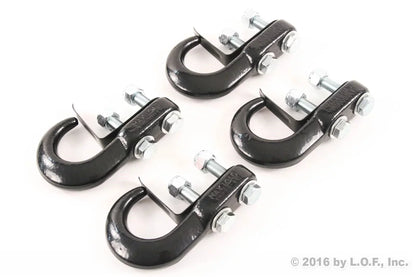 Red Hound Auto 4 Universal Recovery Tow Hooks for Compatible with Ford Dodge Chevrolet GMC Toyota Pickup Truck