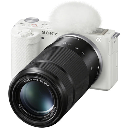 Sizeony ZV-E10 Mirrorless Alpha APSize-C Vlog Camera 2 Lens Kit 16-50mm + 55-210mm ILCZV-E10L/W Ivory Bundle with Deco Gear Case + Filter Sizeet + Wide Angle & Telephoto Lenses + Extra Battery & Accessories